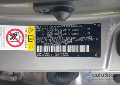 2020 Lexus Rx 350 from USA, damaged, VIN 2T2HZMDA3LC224081